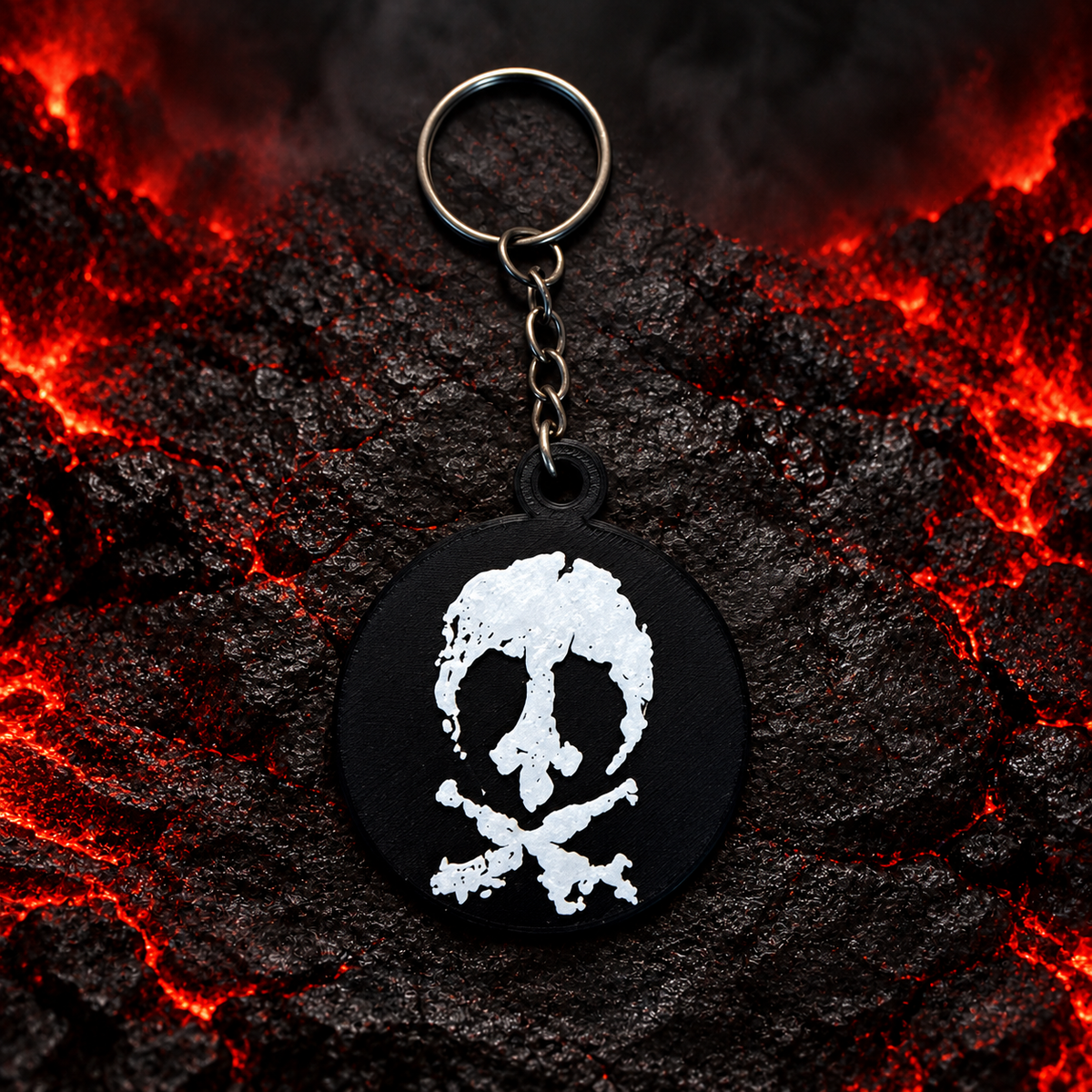 Kade Auberon Starfighter-Inspired Skull Emblem Keychain – 3D Printed
