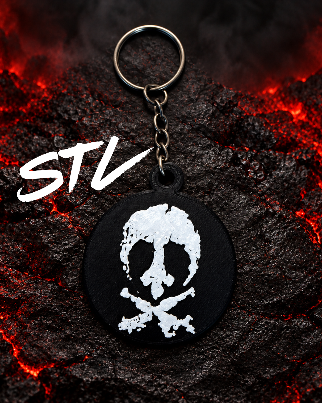 Kade Auberon Starfighter-Inspired Skull Keychain STL – 50mm 3D Print File